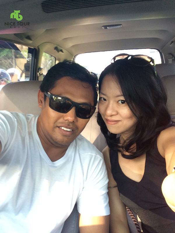 budi and angie in car