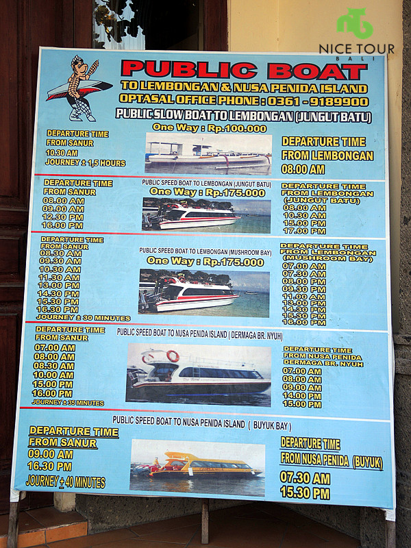 sanur boat timetable to nusa lembongan